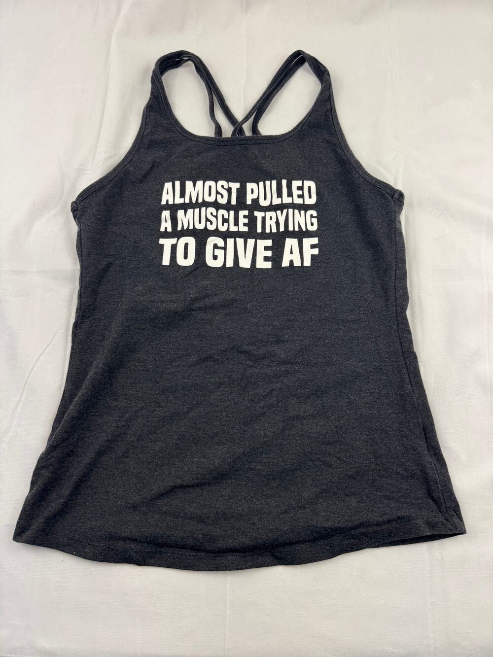 CVG workout tank I almost pulled a Muscle small